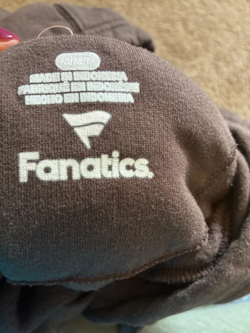 Fanatics Brown Crewneck Hoodie with Yellow SD Logo PADRES